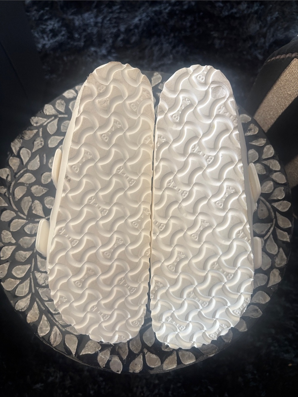 Birkenstock White Arizona EVA Slip-On Dual-Strap Sandals - Picture 4 of 4